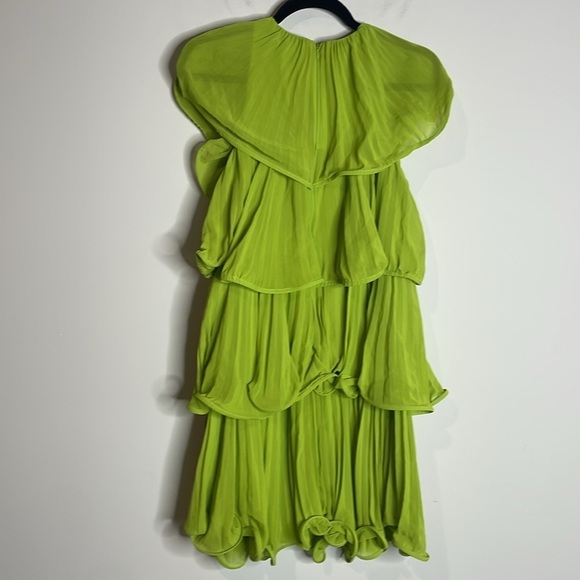 AMUR | Breeta Layered Dress in Lime Size 4 - Picture 5 of 8